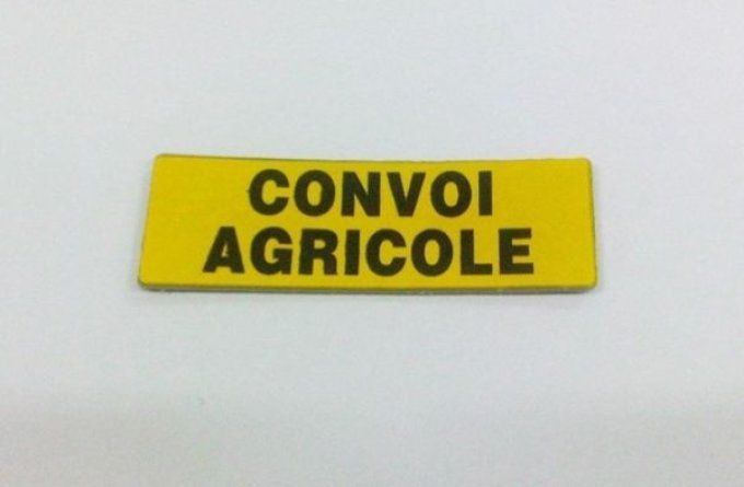 Panneau convoi agricole 38x13mm