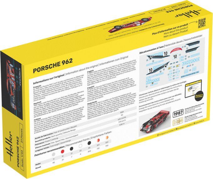 STARTER KIT Porsche 962 in 1:43