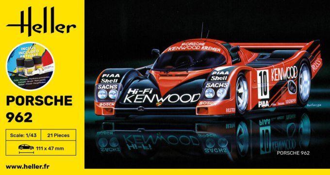 STARTER KIT Porsche 962 in 1:43