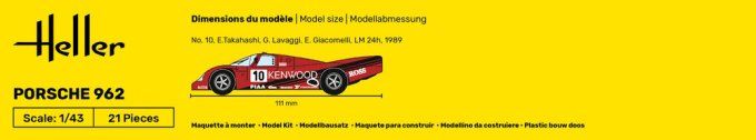 STARTER KIT Porsche 962 in 1:43