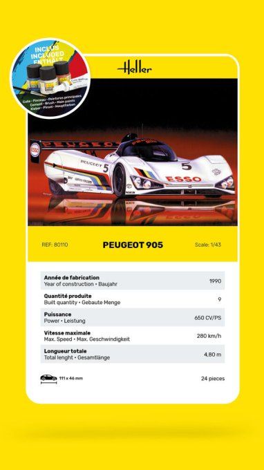 STARTER KIT Peugeot 905 in 1:43