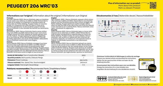 STARTER KIT Peugeot 206 WRC'03 in 1:43