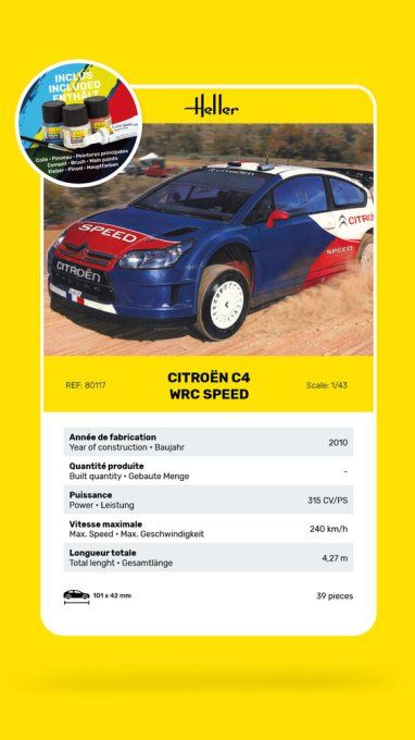 STARTER KIT Citroën C4 WRC Speed in 1:43