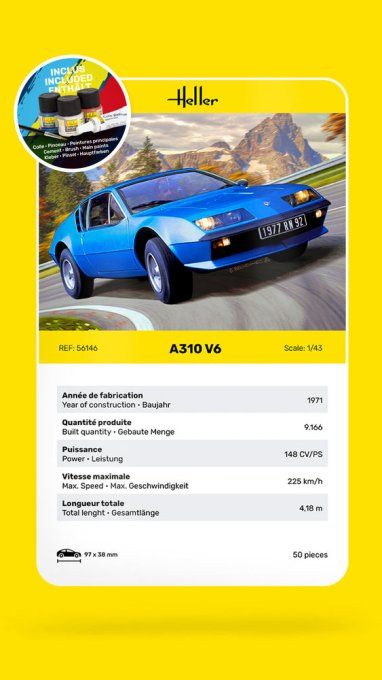STARTER KIT Alpine A310 in 1:43