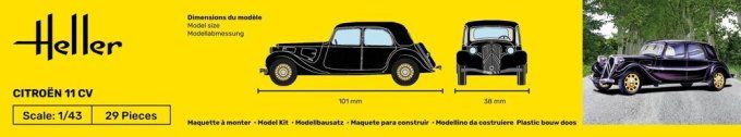 STARTER KIT Citroen 11 CV in 1:43