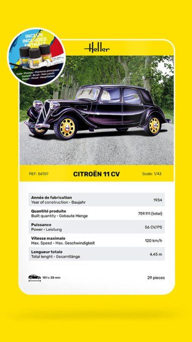 STARTER KIT Citroen 11 CV in 1:43