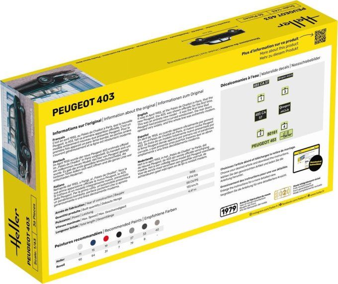 STARTER KIT Peugeot 403 in 1:43
