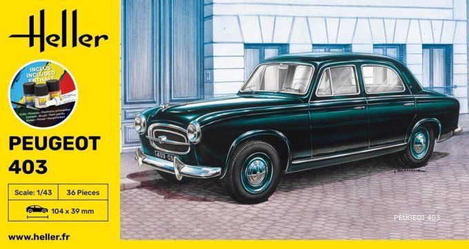 STARTER KIT Peugeot 403 in 1:43