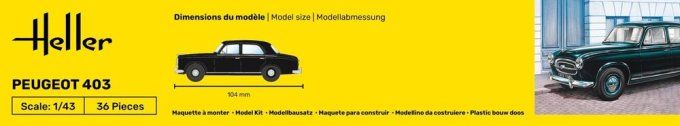 STARTER KIT Peugeot 403 in 1:43