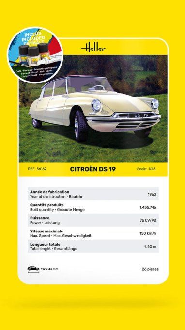 STARTER KIT Citroen DS 19 in 1:43