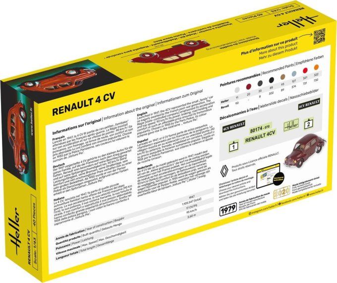 STARTER KIT Renault 4 CV in 1:43