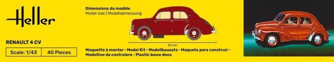 STARTER KIT Renault 4 CV in 1:43