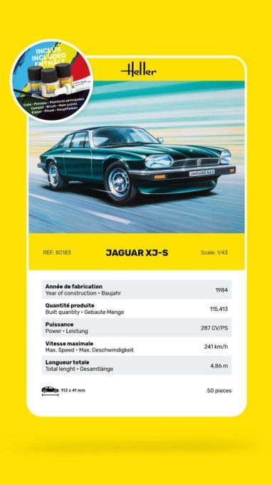 STARTER KIT Jaguar XJ-S in 1:43