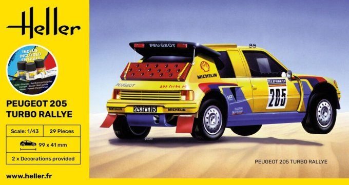 STARTER KIT Peugeot 205 Turbo Rallye in 1:43
