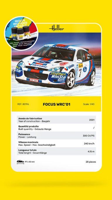 STARTER KIT Focus WRC'01 in 1:43