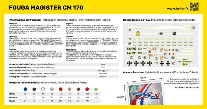 STARTER KIT Fouga Magister CM 170 in 1:72