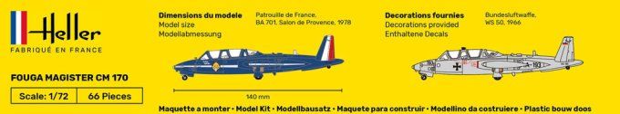 STARTER KIT Fouga Magister CM 170 in 1:72