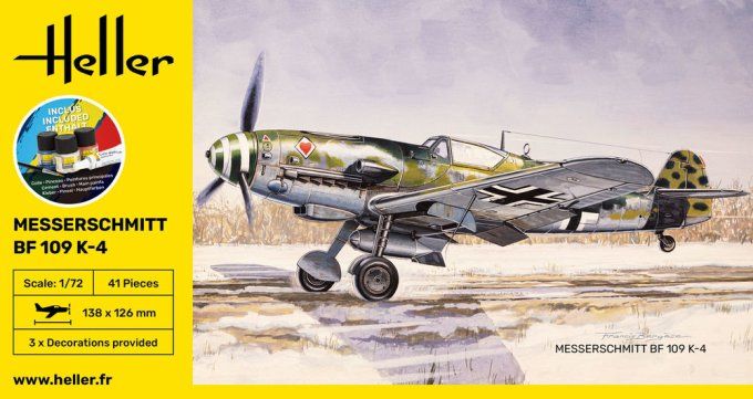 STARTER KIT Messerschmitt Bf 109 K-4 in 1:72