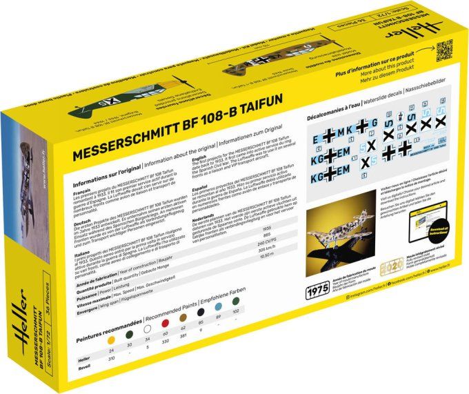 STARTER KIT Messerschmitt Bf 108 B Taifun in 1:72