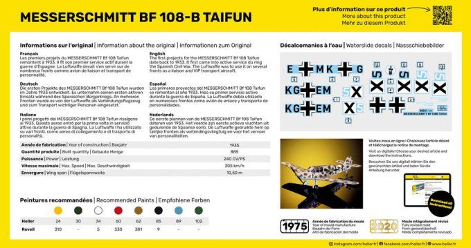 STARTER KIT Messerschmitt Bf 108 B Taifun in 1:72