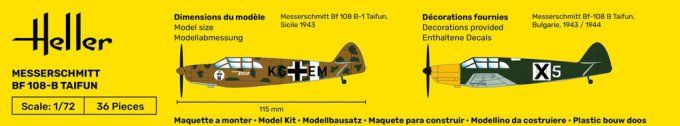 STARTER KIT Messerschmitt Bf 108 B Taifun in 1:72