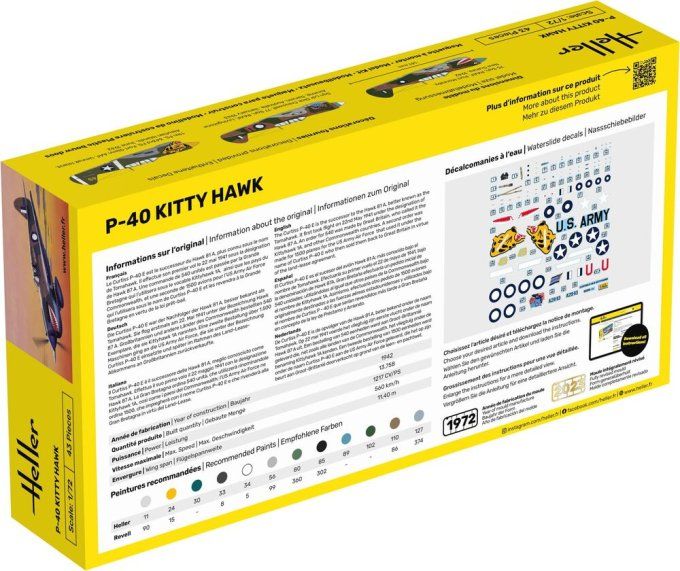 STARTER KIT P-40 Kitty Hawk in 1:72