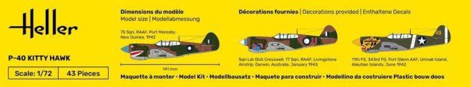 STARTER KIT P-40 Kitty Hawk in 1:72