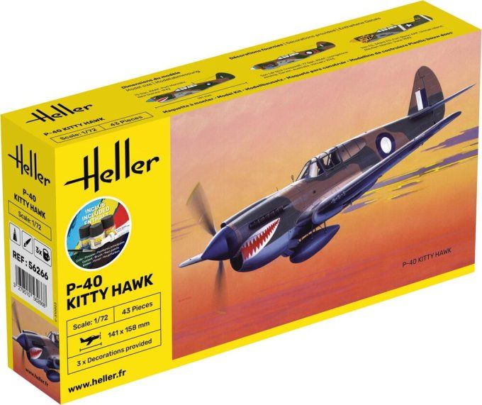 STARTER KIT P-40 Kitty Hawk in 1:72