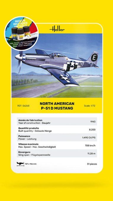 STARTER KIT P-51 Mustang in 1:72