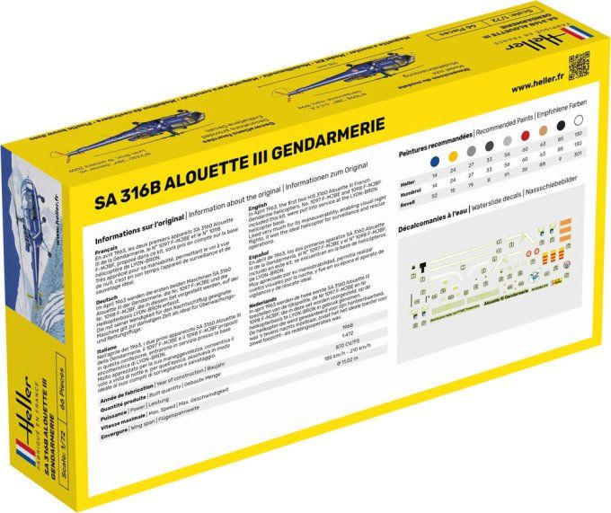 STARTER KIT SA 316 Alouette III Gendarmerie in 1:72