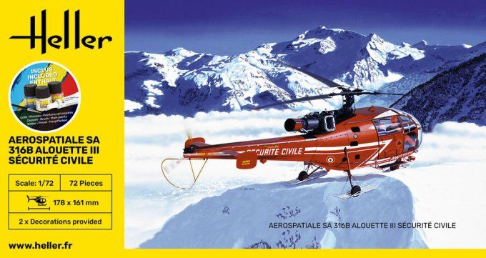 KIT Alouette III Sécurité Civile in 1:72