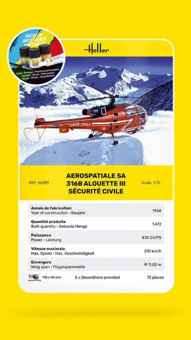 KIT Alouette III Sécurité Civile in 1:72