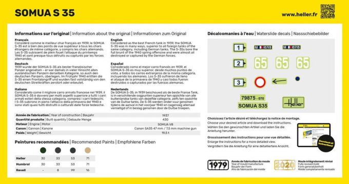 STARTER KIT Somua S35 in 1:72