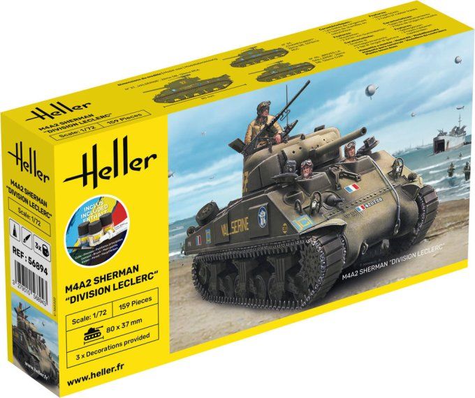STARTER KIT M4A2 Sherman "Division Leclerc" in 1:72