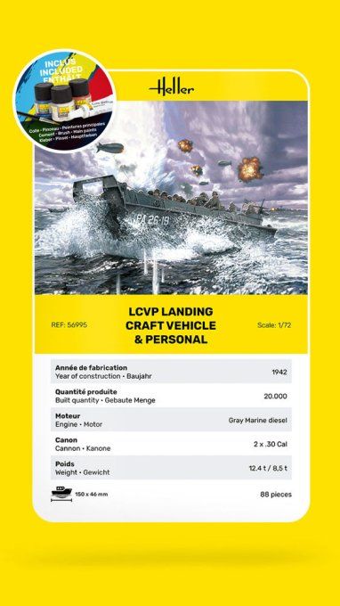 STARTER KIT LCVP Landing Craft Vehicle & Personnel in 1:72
