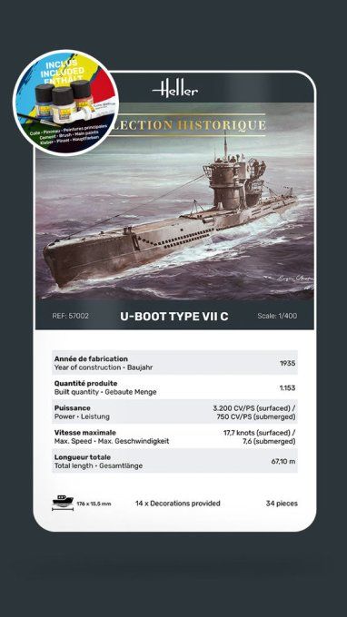 STARTER KIT U-Boot Type VII C in 1:400