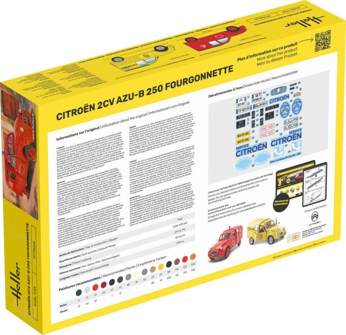 STARTER KIT Citroen 2CV AZU-B 250 Fourgonnette in 1:24