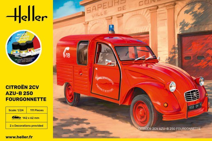 STARTER KIT Citroen 2CV AZU-B 250 Fourgonnette in 1:24