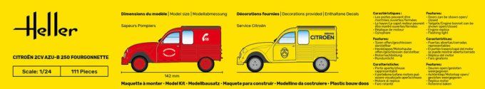 STARTER KIT Citroen 2CV AZU-B 250 Fourgonnette in 1:24