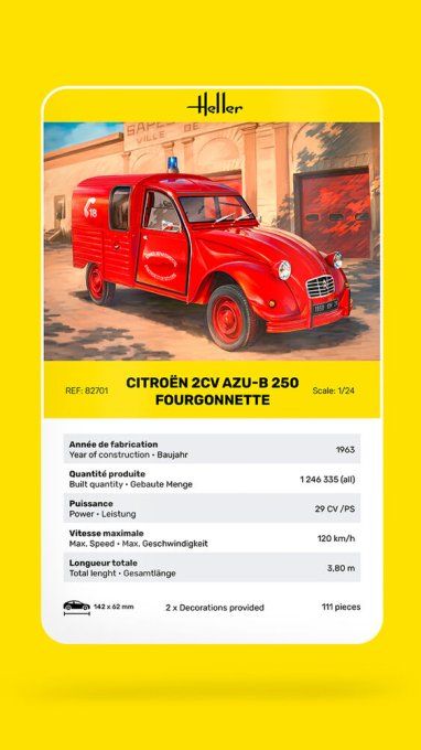 Citroen 2CV AZU-B 250 Fourgonnette in 1:24