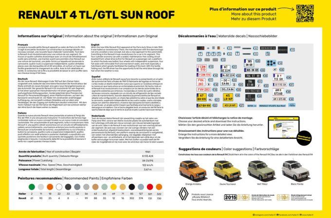 Renault 4 TL/GTL Sun Roof in 1:24