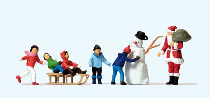 père noël et bonhomme de neige