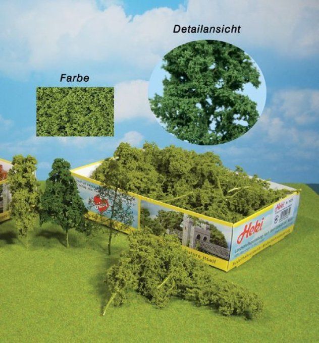 15 Arbres et Buissons en fibres naturelles - vert clair