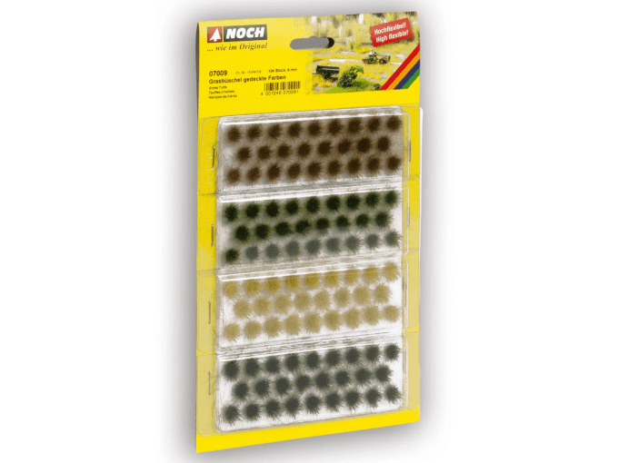 Touffes d'herbes teintes ternes, 104 pièces, 6 mm