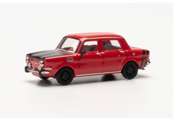SIMCA RALLYE II ROUGE JANTES NOIRES    1/87
