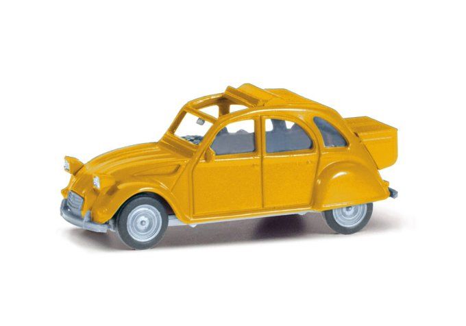 Citroën 2CV avec coffre, jaune mimosa