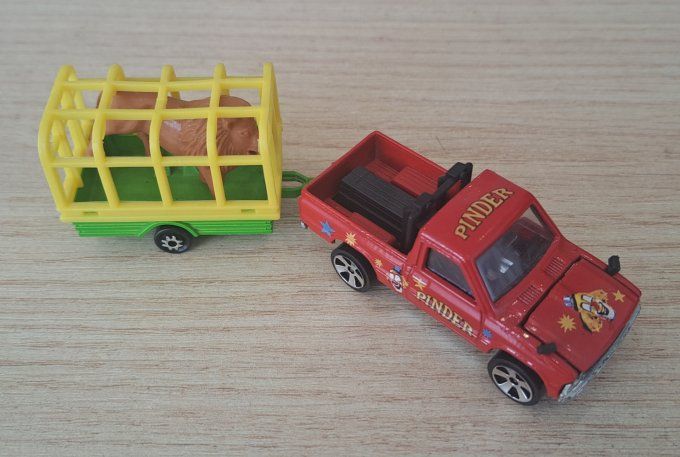 MAJORETTE PICK-UP + REMORQUE FAUVE  N 292