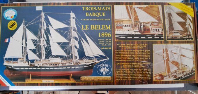3 MATS BARQUE "LE BELEM" 1896 1/75 SOCLAINE