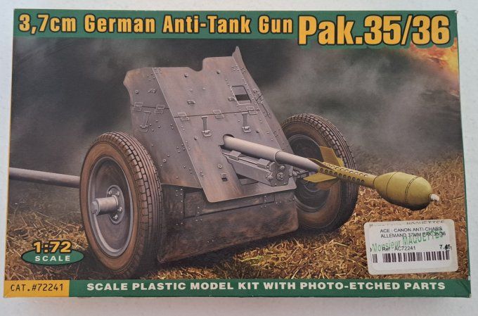 3,7CM GERMAN ANTI TANK GUN PAK.35/36   1/72