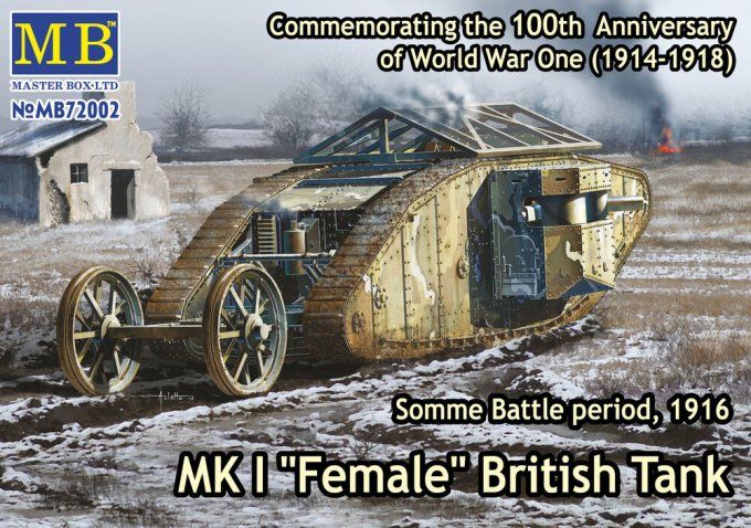 Mk I"Female"British tank,Somme battle 1916 in 1:72